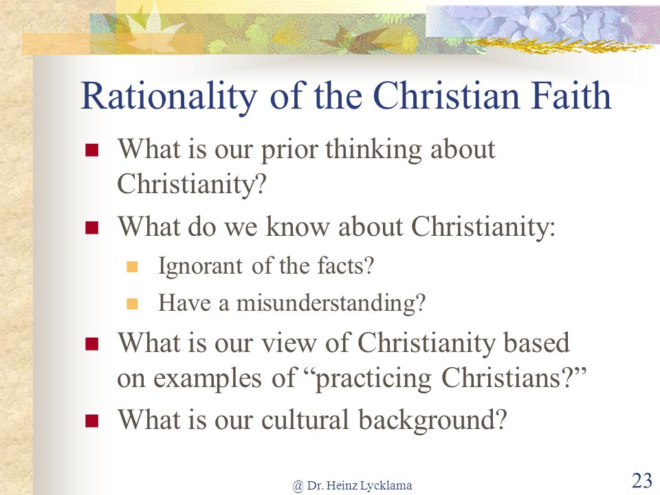 How has christianity a faith based